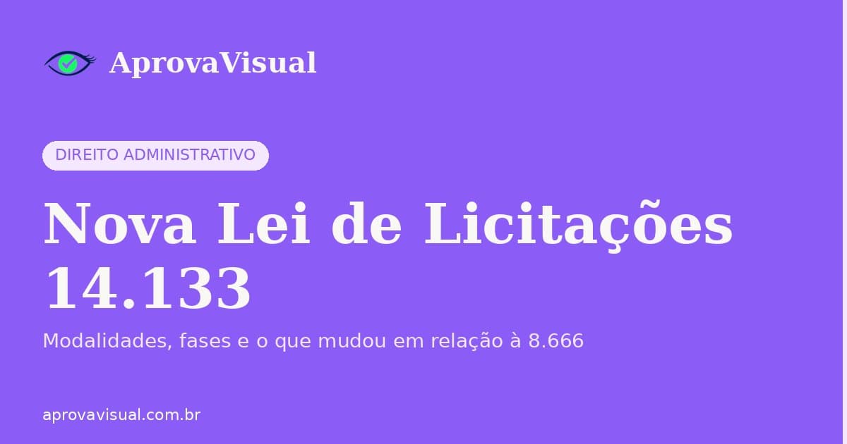 NLL 14.133/21: tudo que mudou em licitações vs Lei 8.666/93