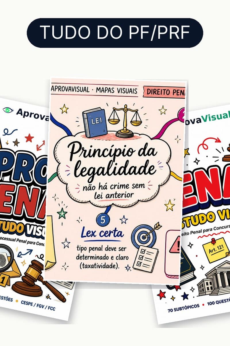 Capa Tudo do PF/PRF — Estudo + Exercícios + Mapas