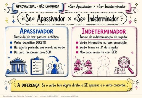«Se» Apassivador × «Se» Indeterminador — página ilustrada do material